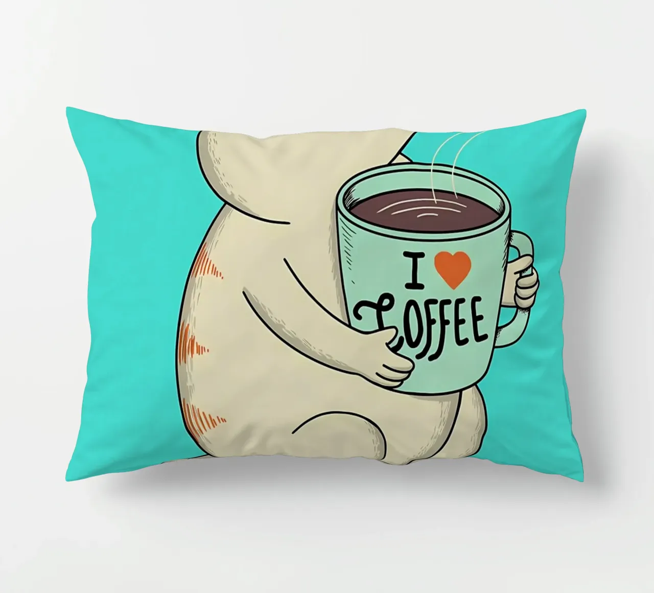 gatto e caffè cuscino da Bartosz Powalka