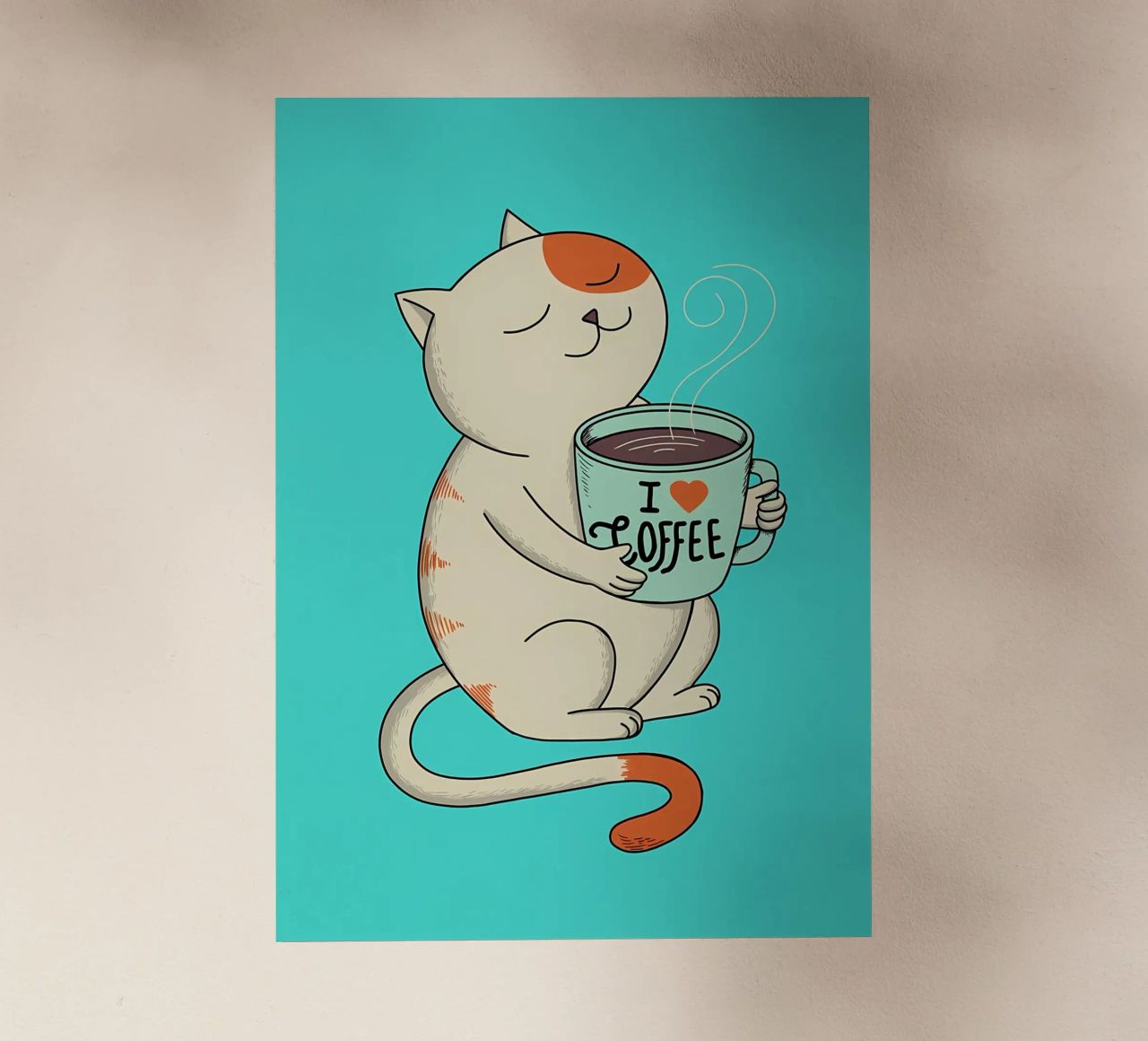 gatto e caffè pellicola backlit da Bartosz Powalka