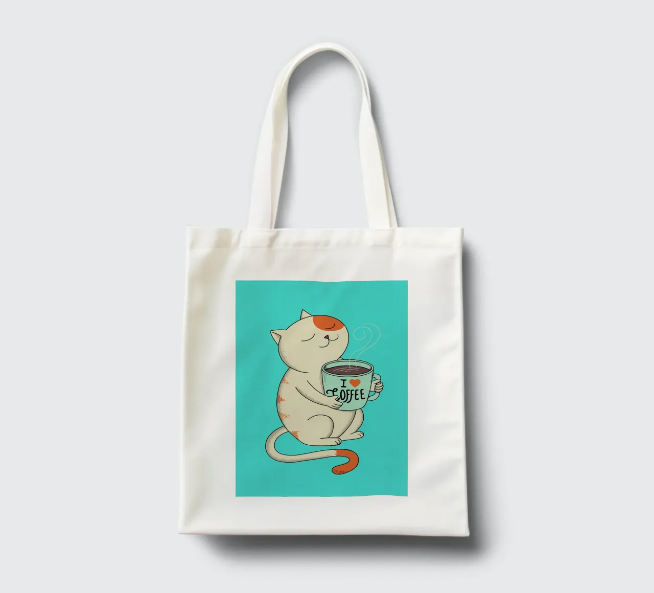 gatto e caffè borsa in juta da Bartosz Powalka