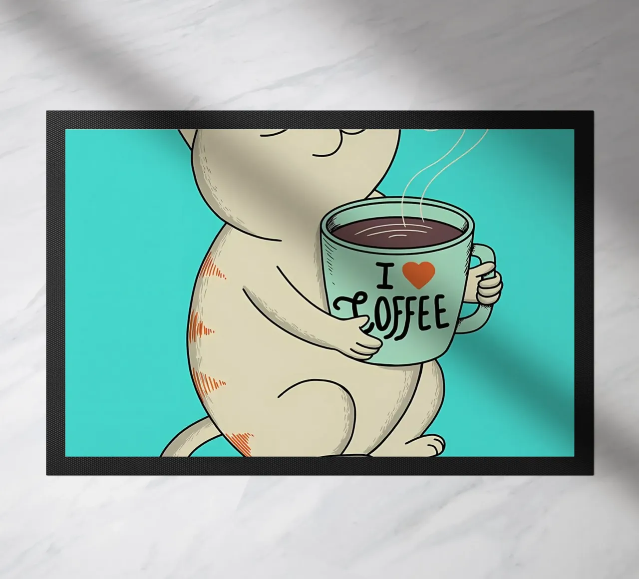 gato y café felpudo de Bartosz Powalka