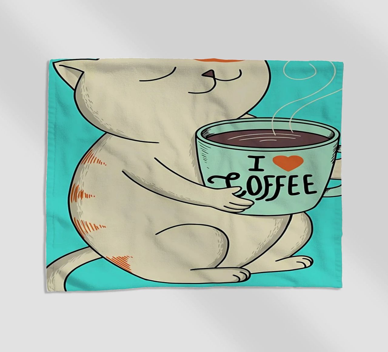 gatto e caffè telo mare da Bartosz Powalka