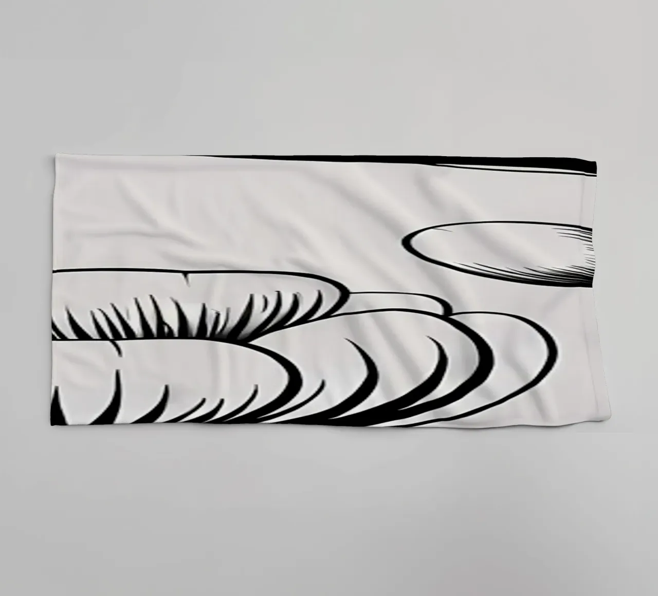 Illustrazione floreale in bianco e nero asciugamano da bagno da Nicholas Campbell