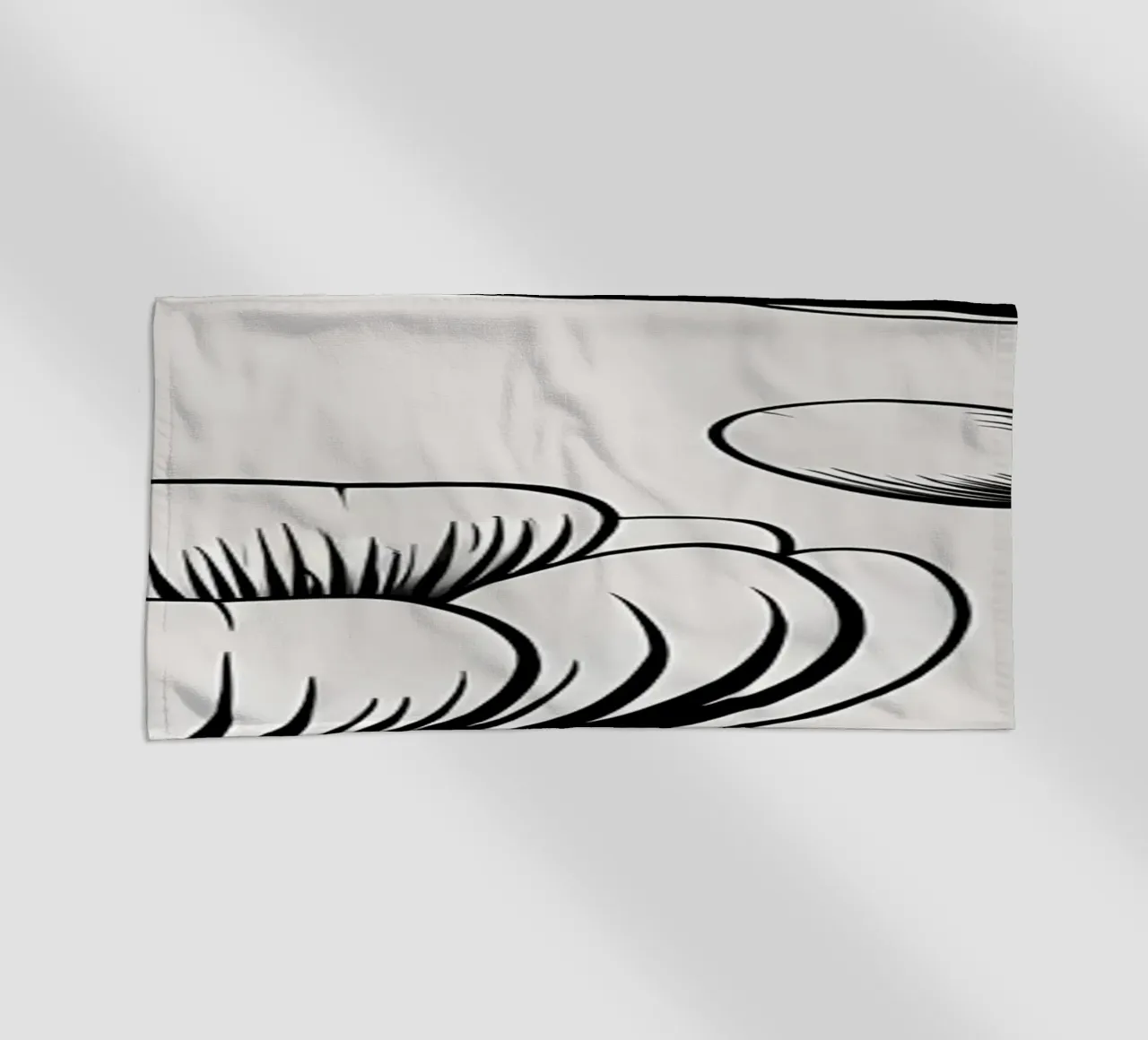 Illustrazione floreale in bianco e nero telo mare da Nicholas Campbell