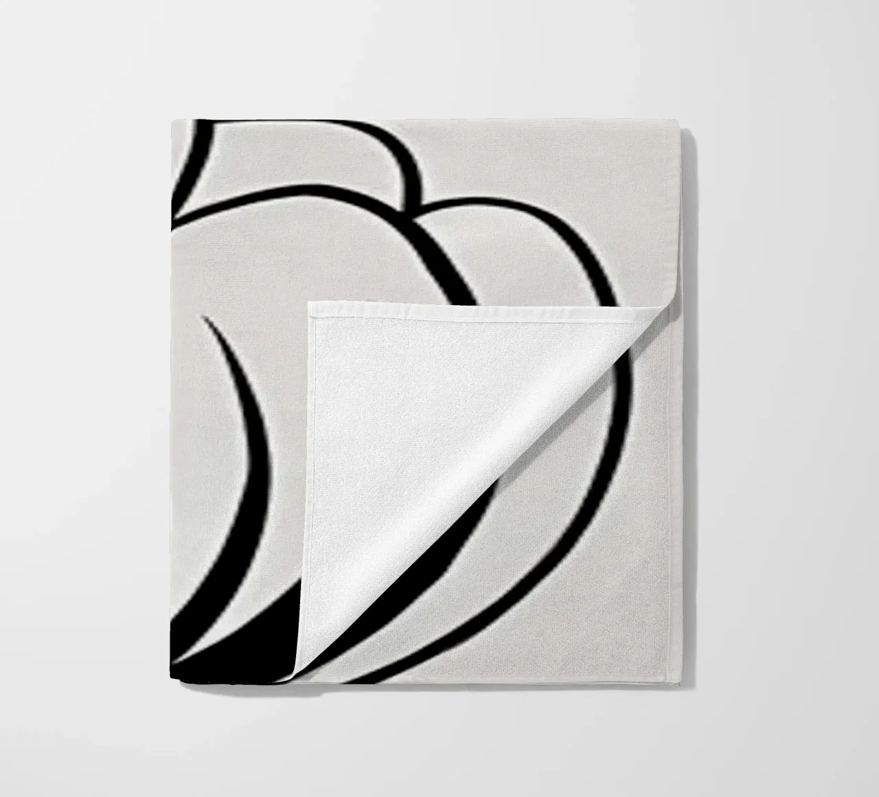 Illustrazione floreale in bianco e nero telo mare da Nicholas Campbell