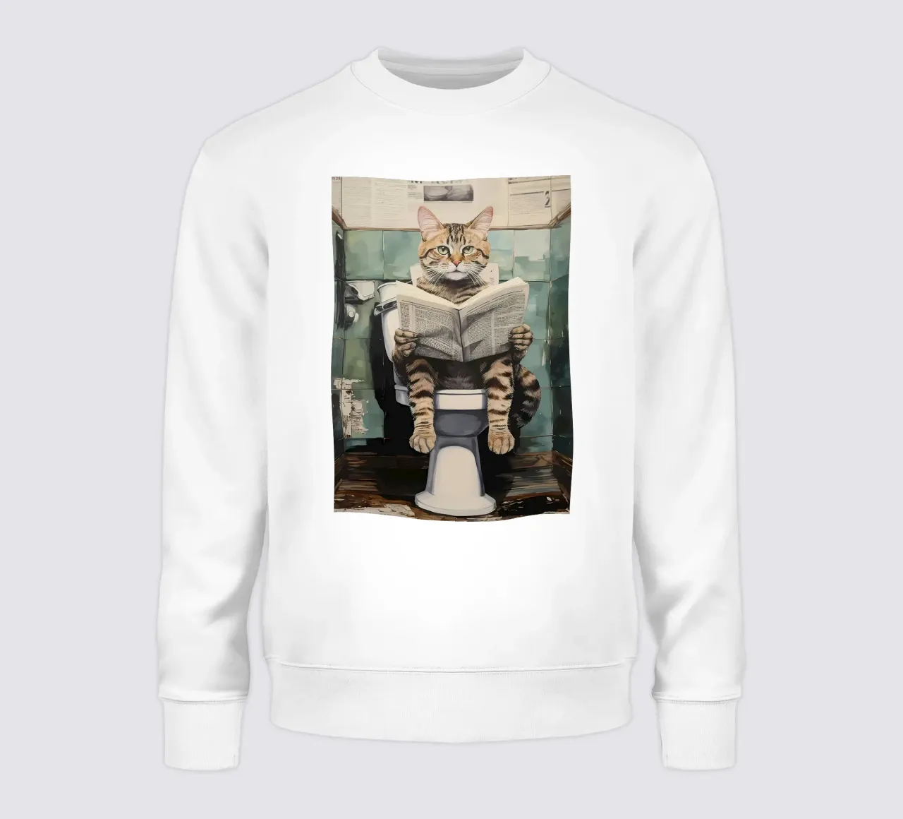 Gatto da bagno divertente felpa da Adrian Patel