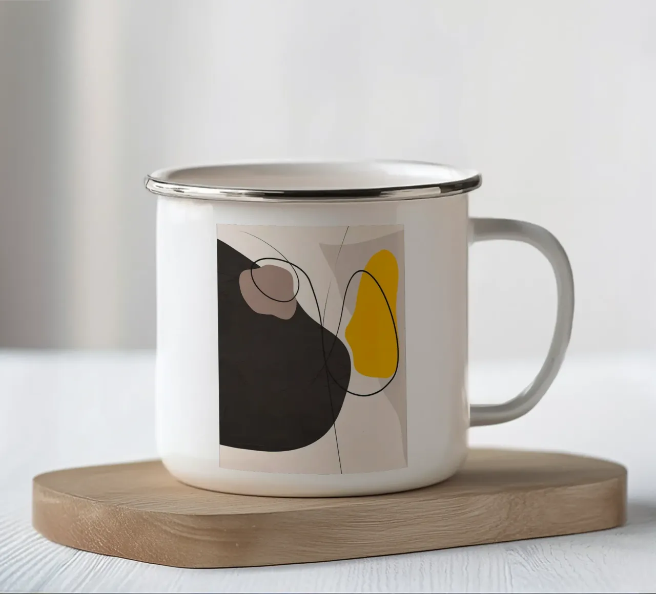 ASTRATTO ORGANICO 150A tazza in smalto da Aiden Garcia