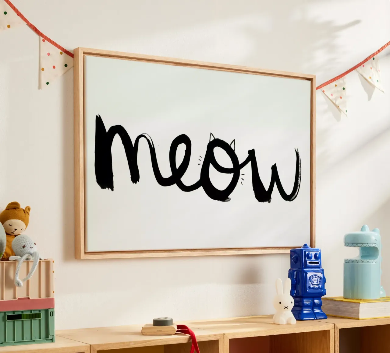 Meow tela con Cornice a cassetta da Dead Language