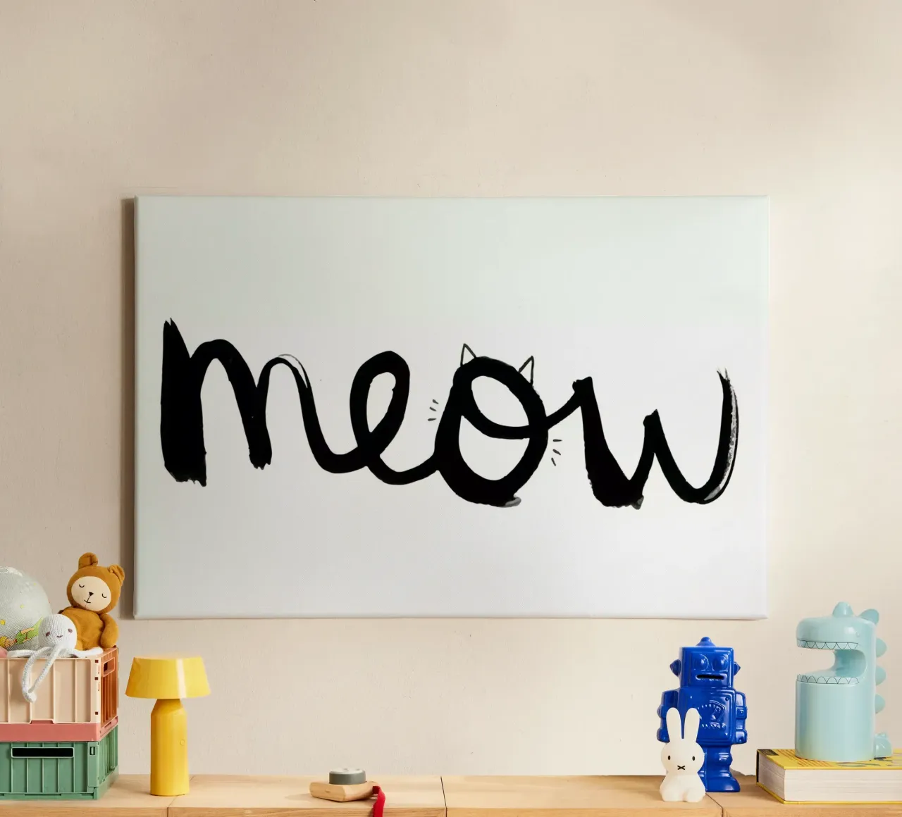 Meow tela con Cornice a cassetta da Dead Language