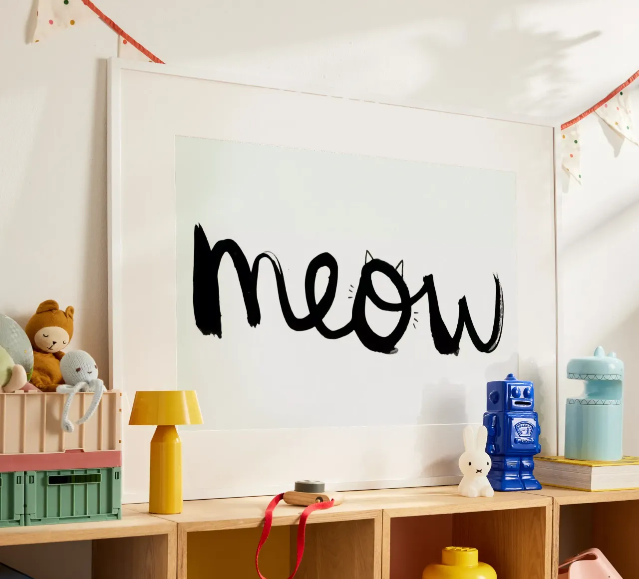 Meow poster con telaio in legno da Dead Language