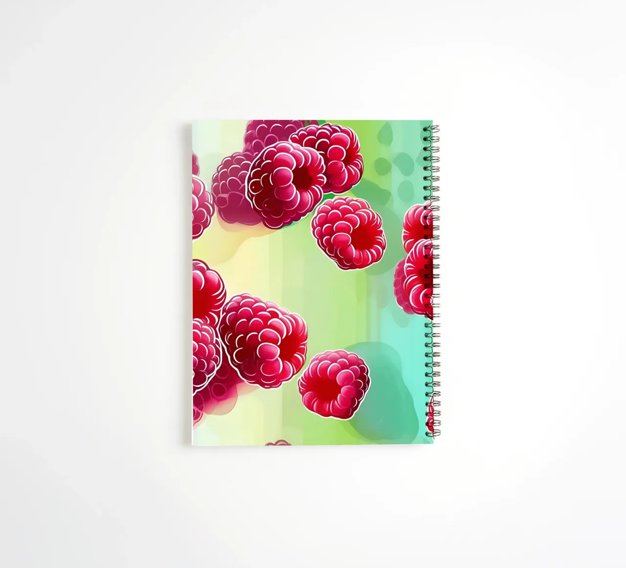 Raspberries_style_A_2 spiral notebook by Pink- und LoveArt by LK