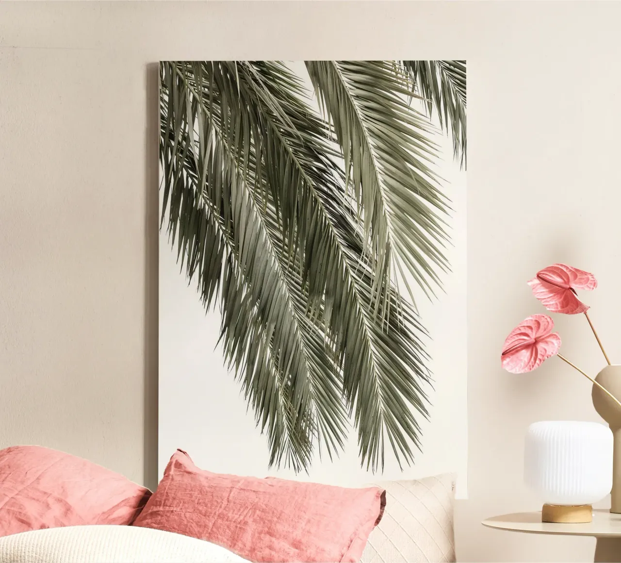 Palmboombladeren canvas met Baklijst van Matthew Katz