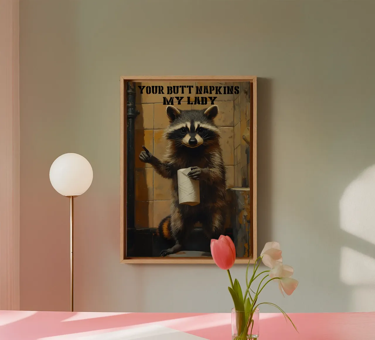 Your Butt Napkins My Lady canvas by Adrian Patel