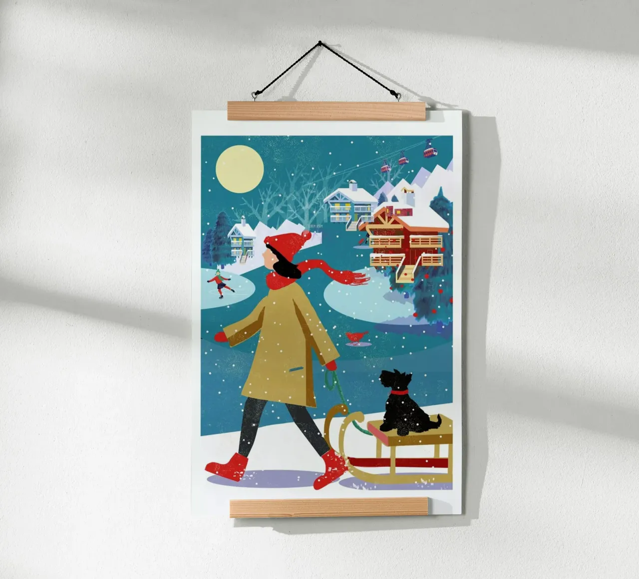 Winter Walk poster con telaio in plastica da Rocket68