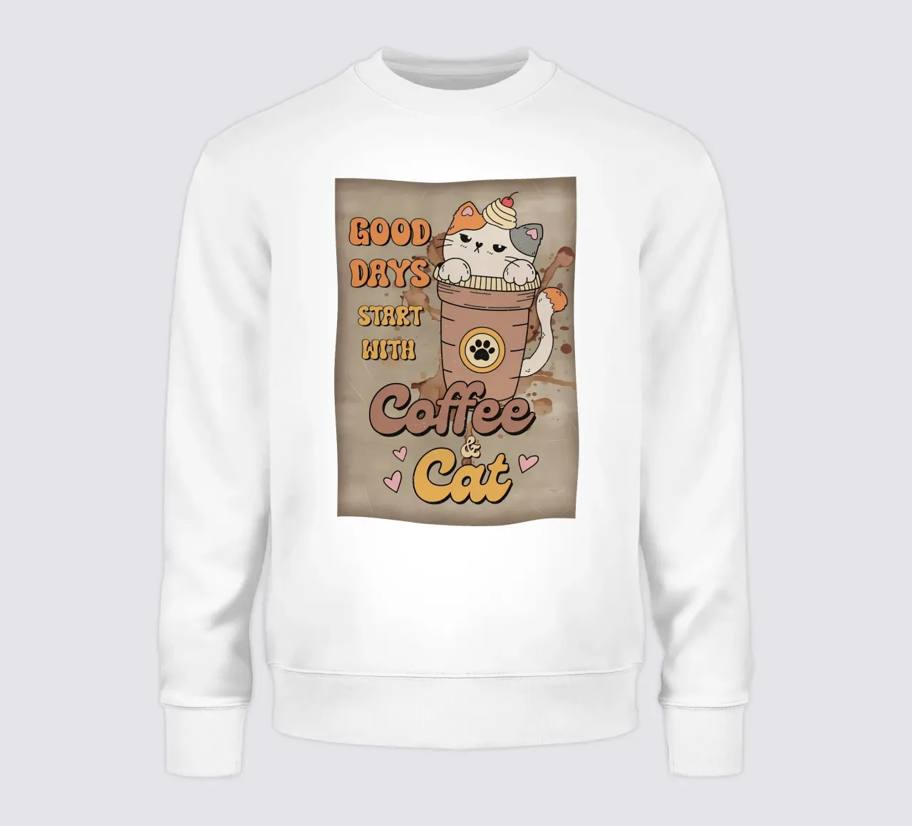 Caffè e gatti felpa da Bartosz Powalka