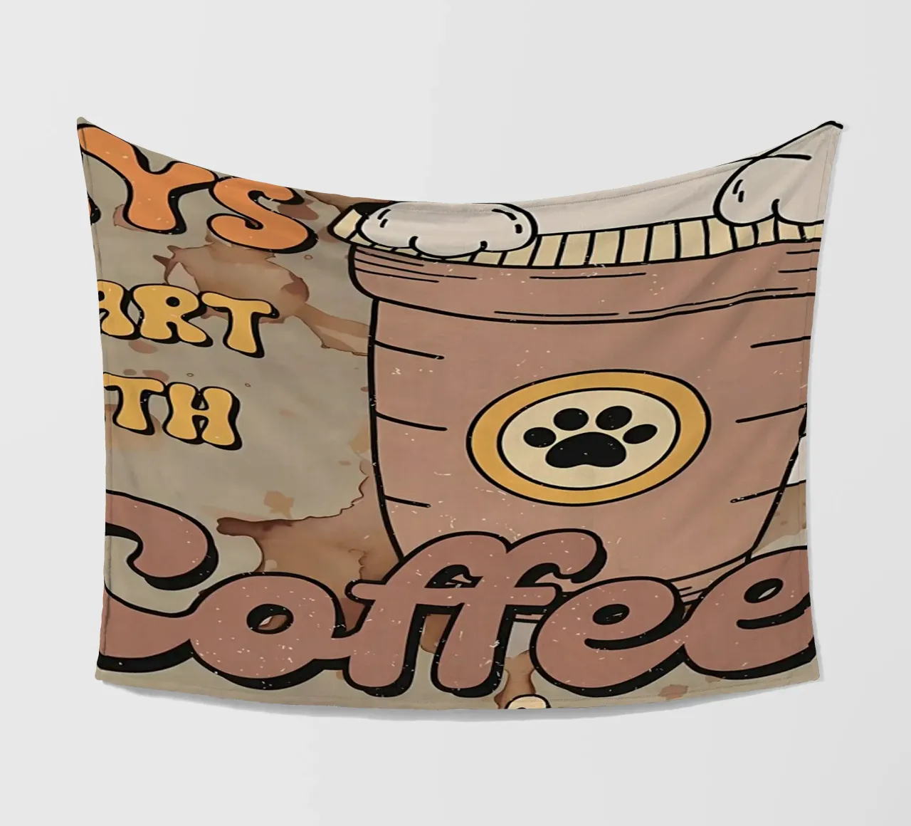 Caffè e gatti coperta in pile da Bartosz Powalka