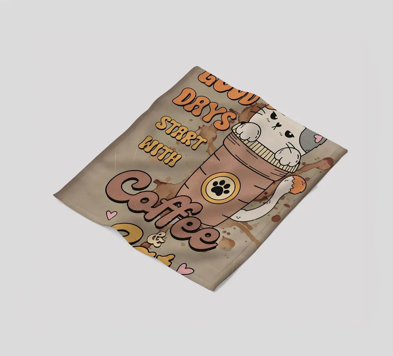 Caffè e gatti coperta in pile da Bartosz Powalka