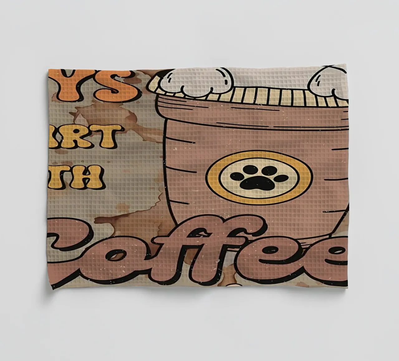 Caffè e gatti canovaccio da cucina da Bartosz Powalka