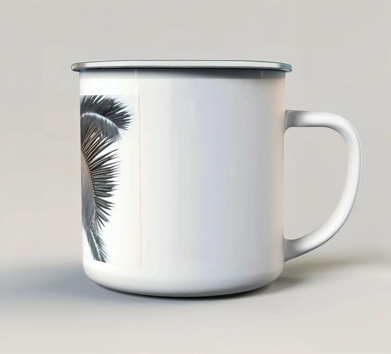 Foglie di palma al tramonto 1 tazza in smalto da Matthew Katz