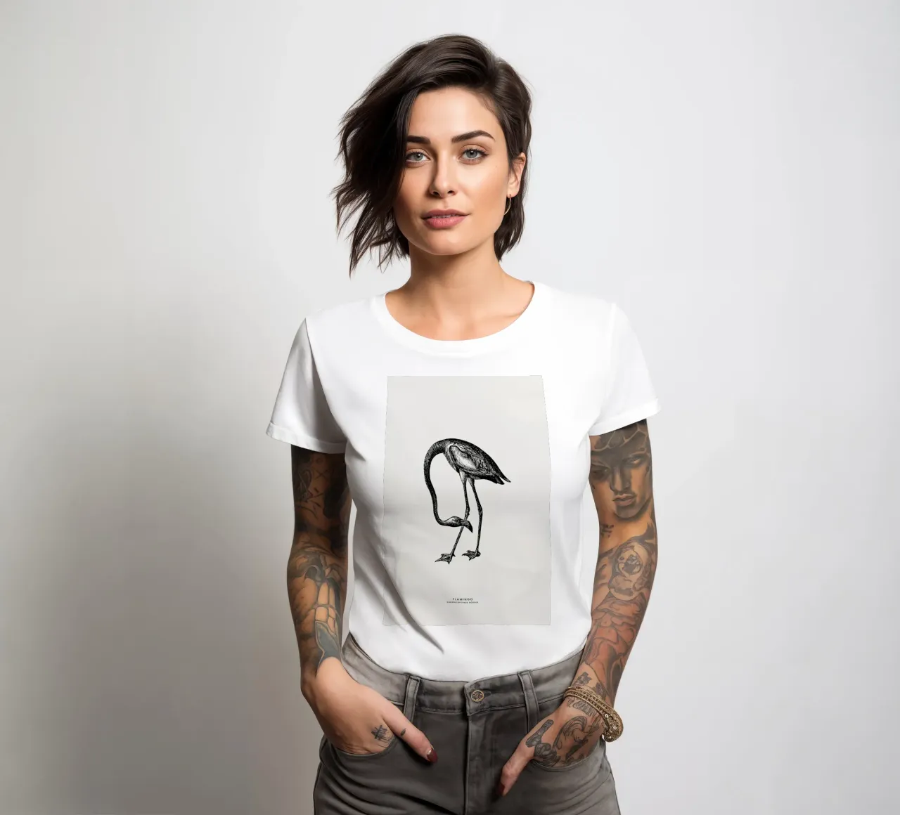 Flamingo t-shirt da donna da Flora & Fauna