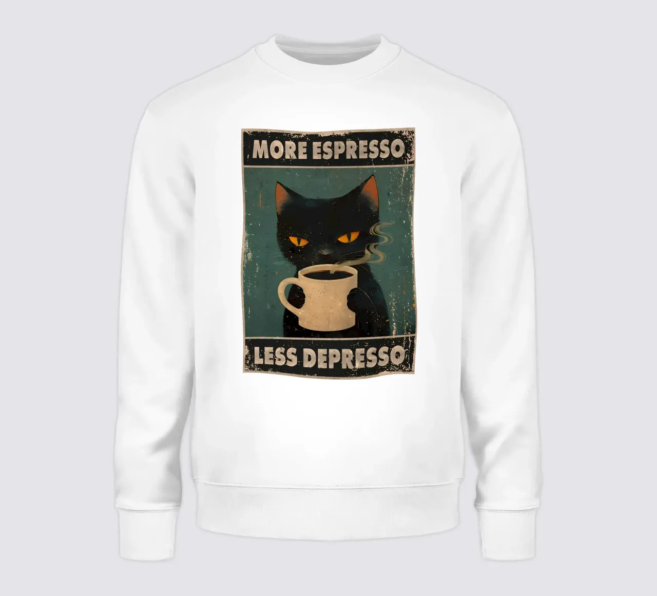 Plus d'espresso, moins de dépresso sweat de Bartosz Powalka