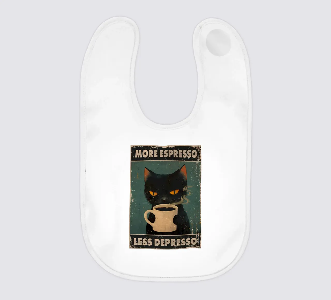 More Espresso, Less Depresso bavaglino da Bartosz Powalka