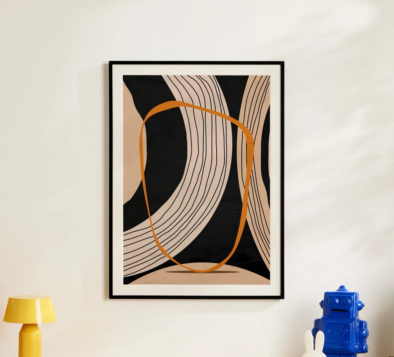 FORME GEOMETRICHE ASTRATTE poster con telaio in alluminio da Aiden Garcia