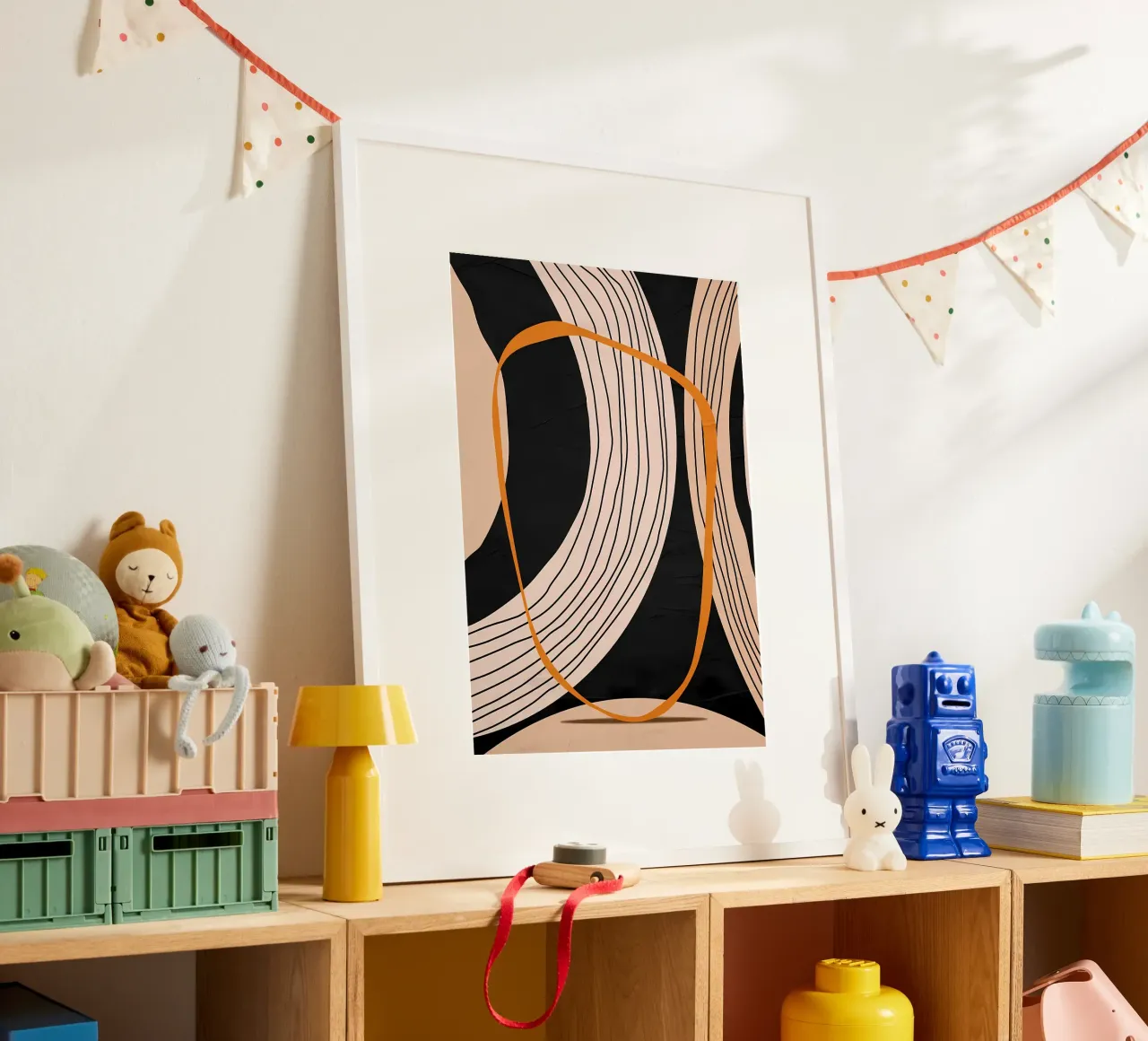 FORME GEOMETRICHE ASTRATTE poster con telaio in alluminio da Aiden Garcia