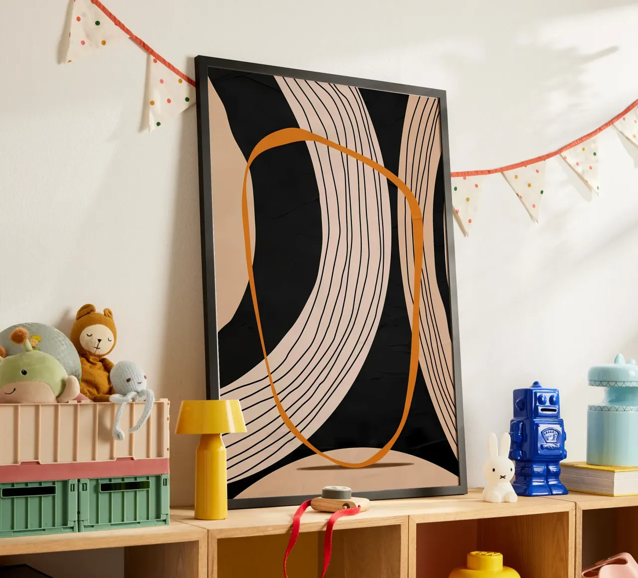 FORME GEOMETRICHE ASTRATTE poster con telaio in alluminio da Aiden Garcia