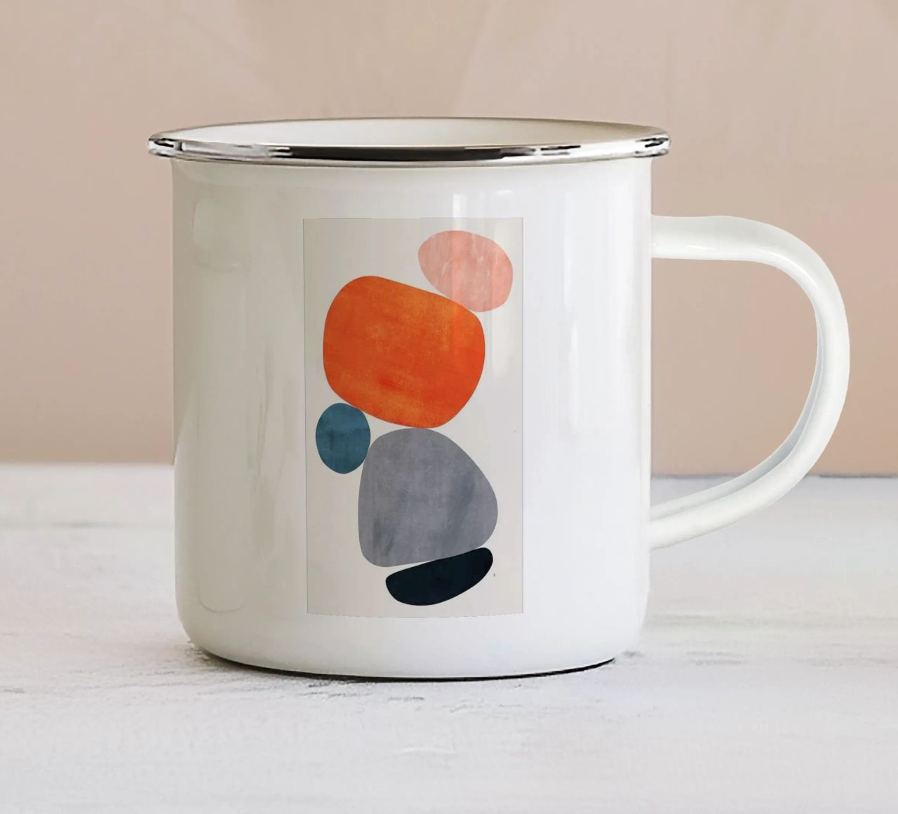 arte non complicata n. 11 tazza in smalto da Maria studio