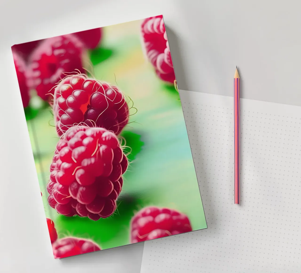 Raspberries_style_A_3 notebook by Pink- und LoveArt by LK