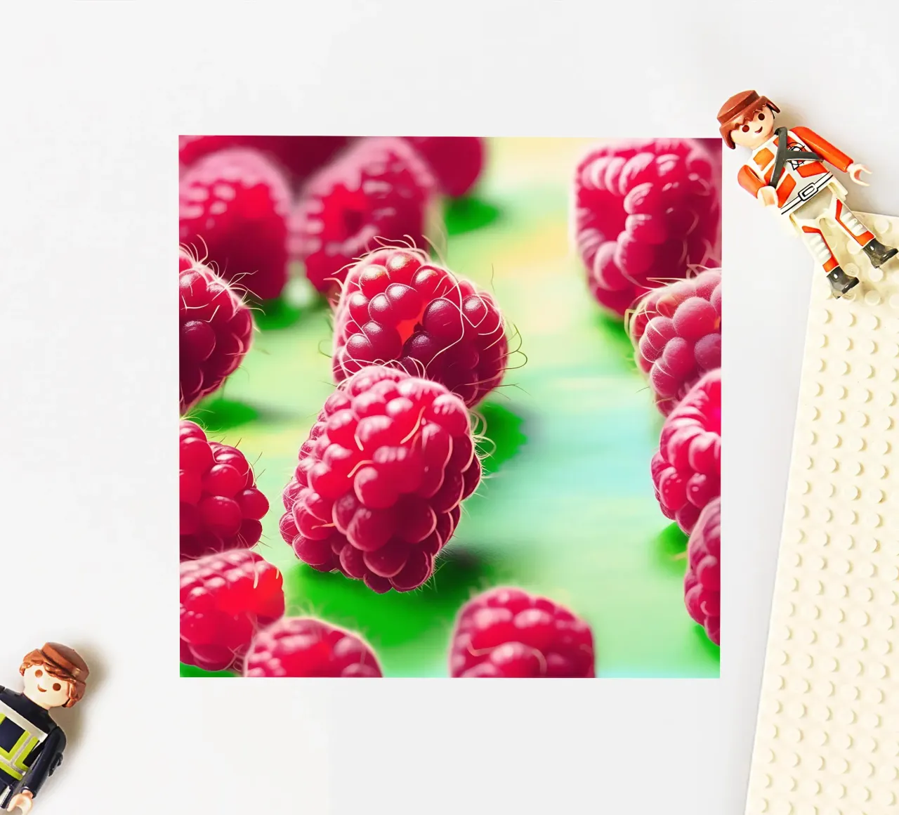 Raspberries_style_A_3 sticker by Pink- und LoveArt by LK