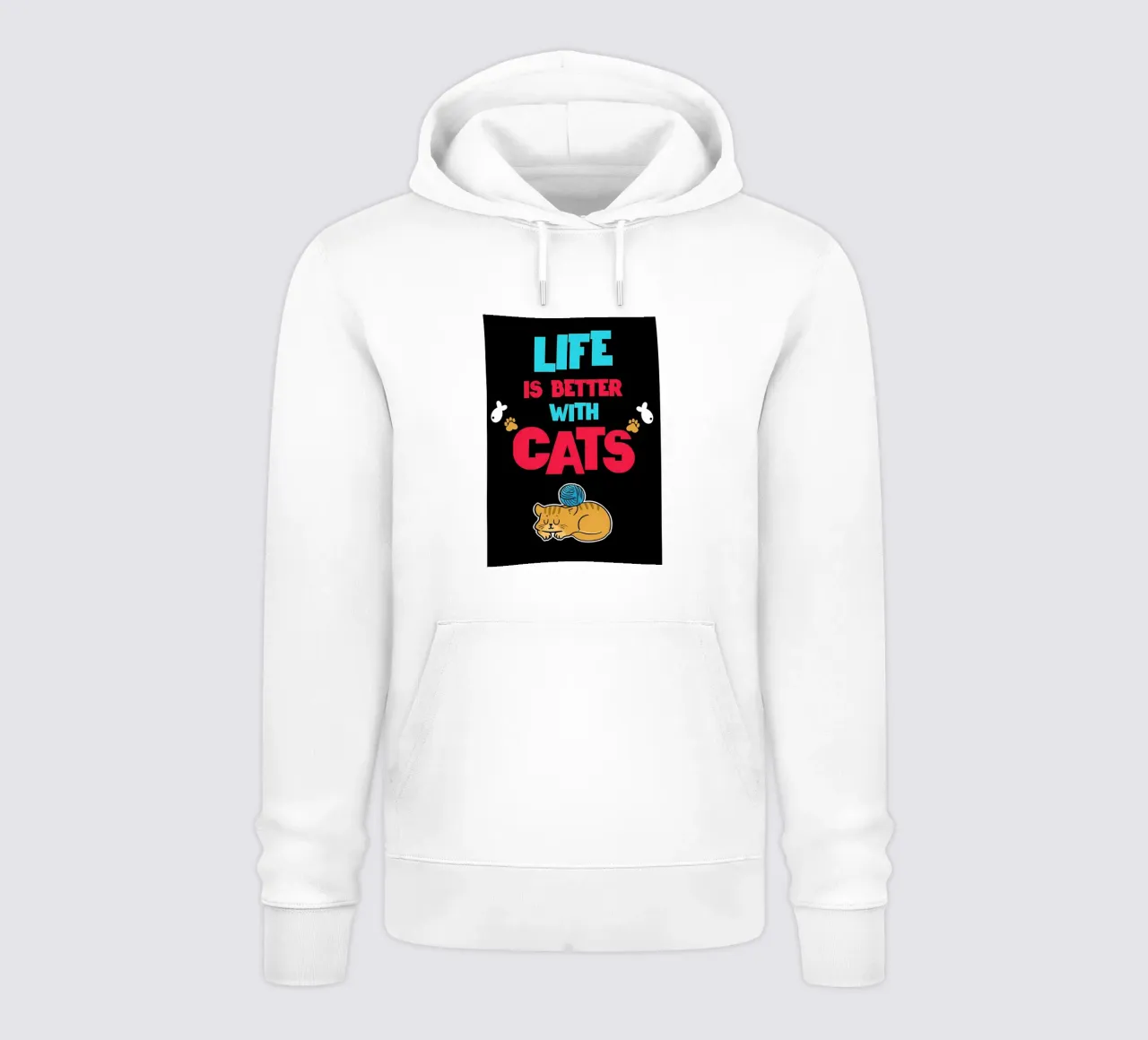 Vivir mejor con gatos Gato sudadera con capucha de Bartosz Powalka