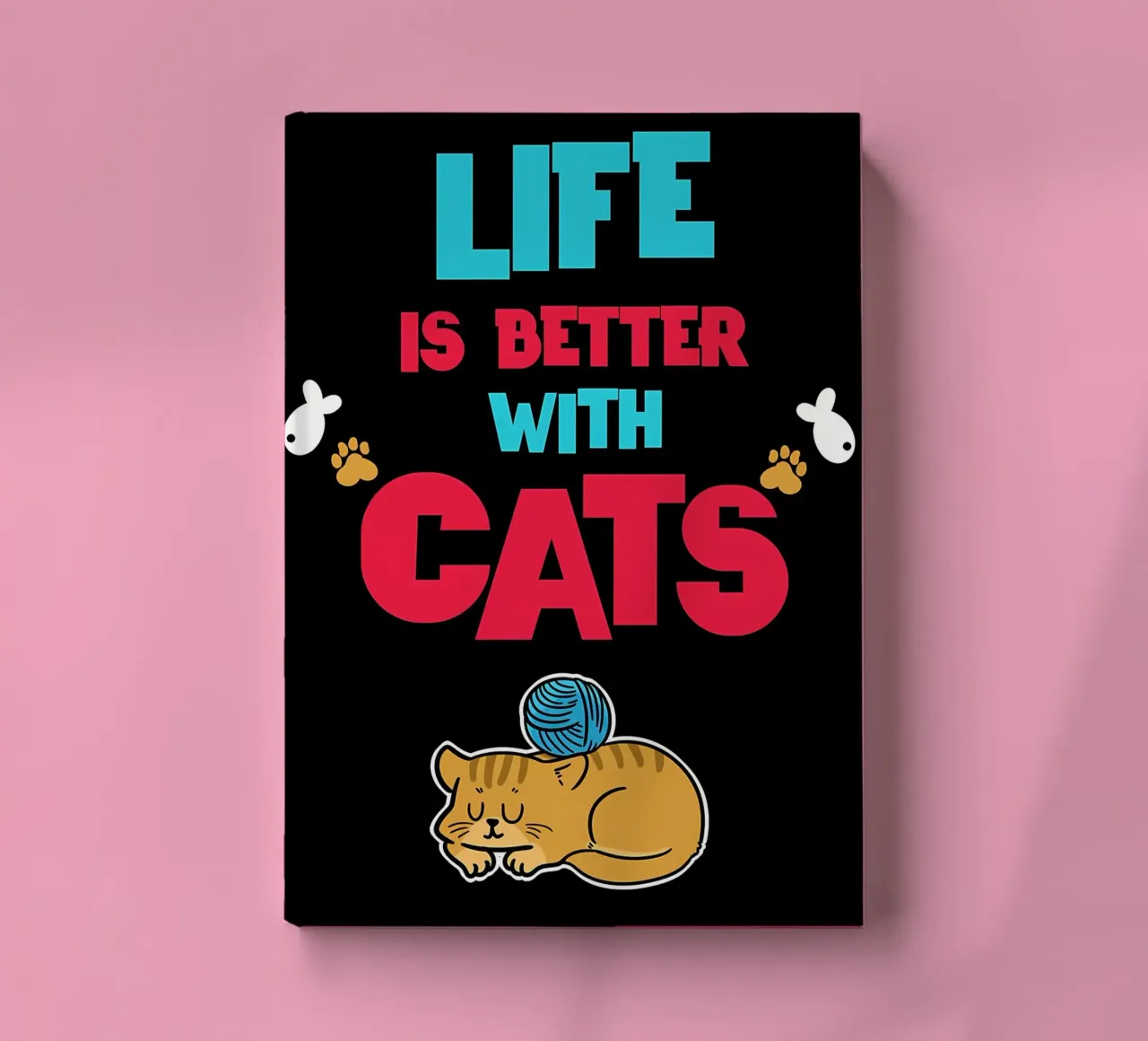 Live Better With Cats Cat notebook by Bartosz Powalka