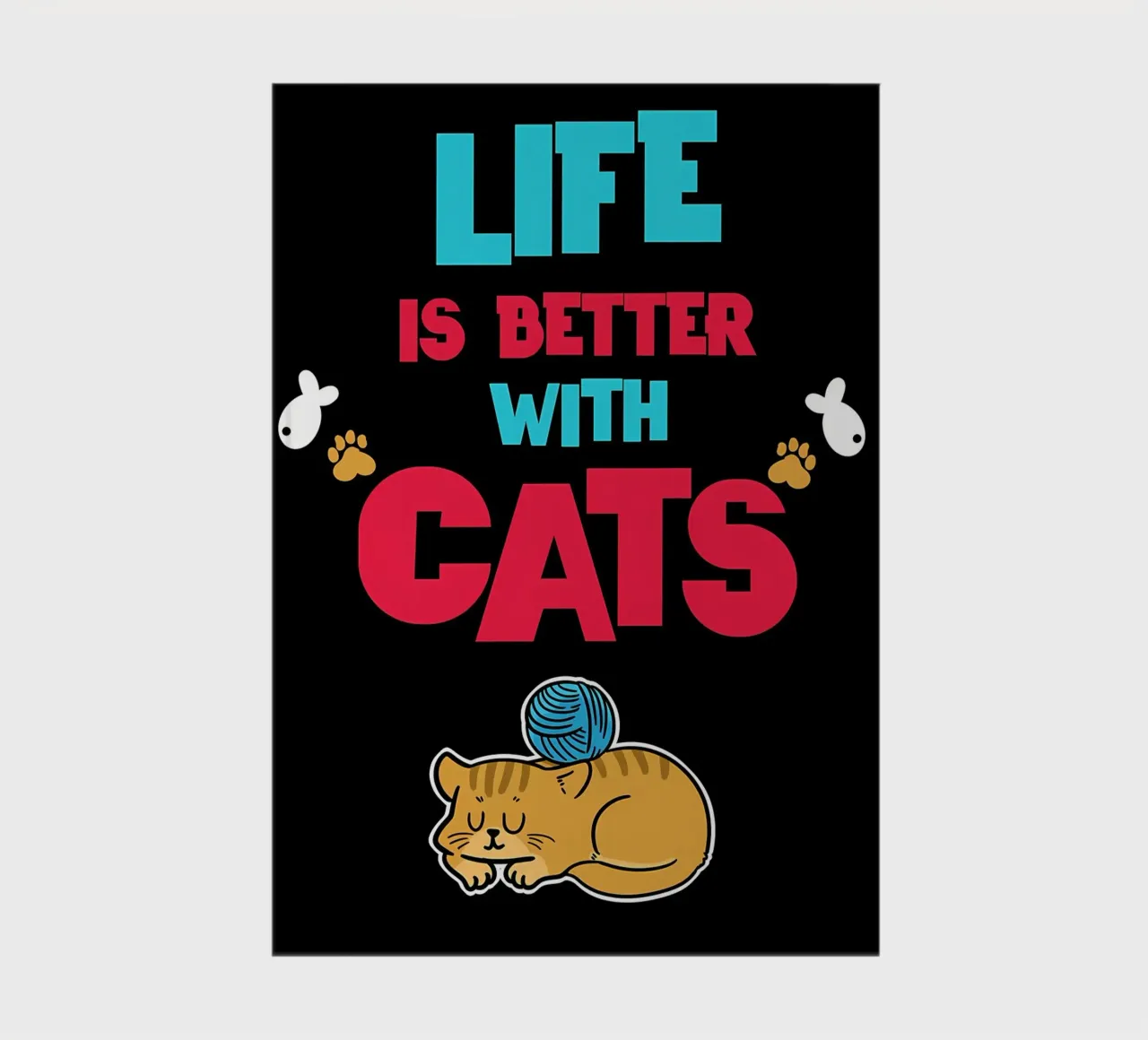 Live Better With Cats Cat notebook by Bartosz Powalka