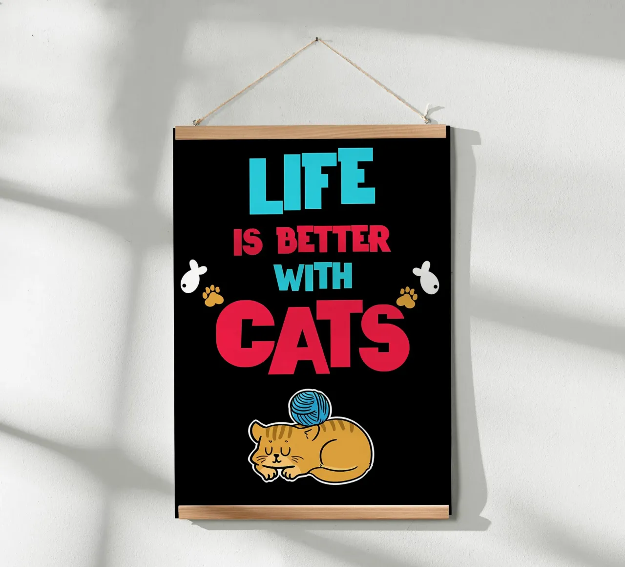 Vivere meglio con i gatti Gatto carta hahnemühle da Bartosz Powalka