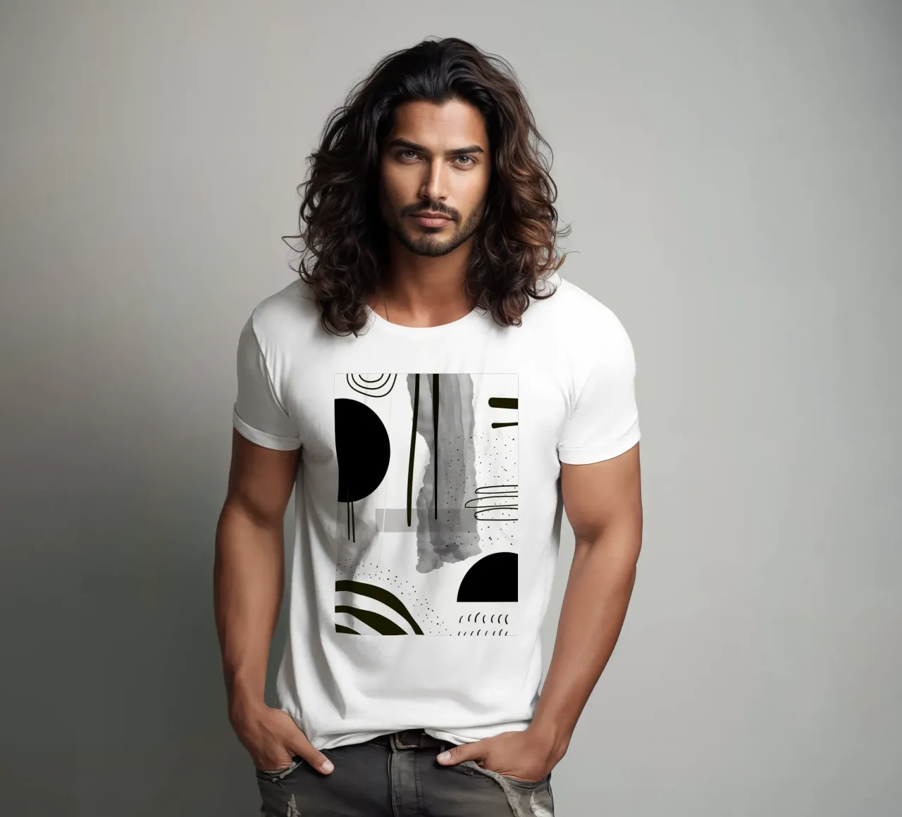 Abstraktes Aquarell 024 T-Shirt von Aiden Garcia