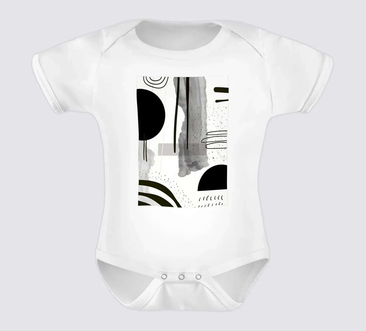 Acquerello astratto 024 body neonato maniche corte da Aiden Garcia