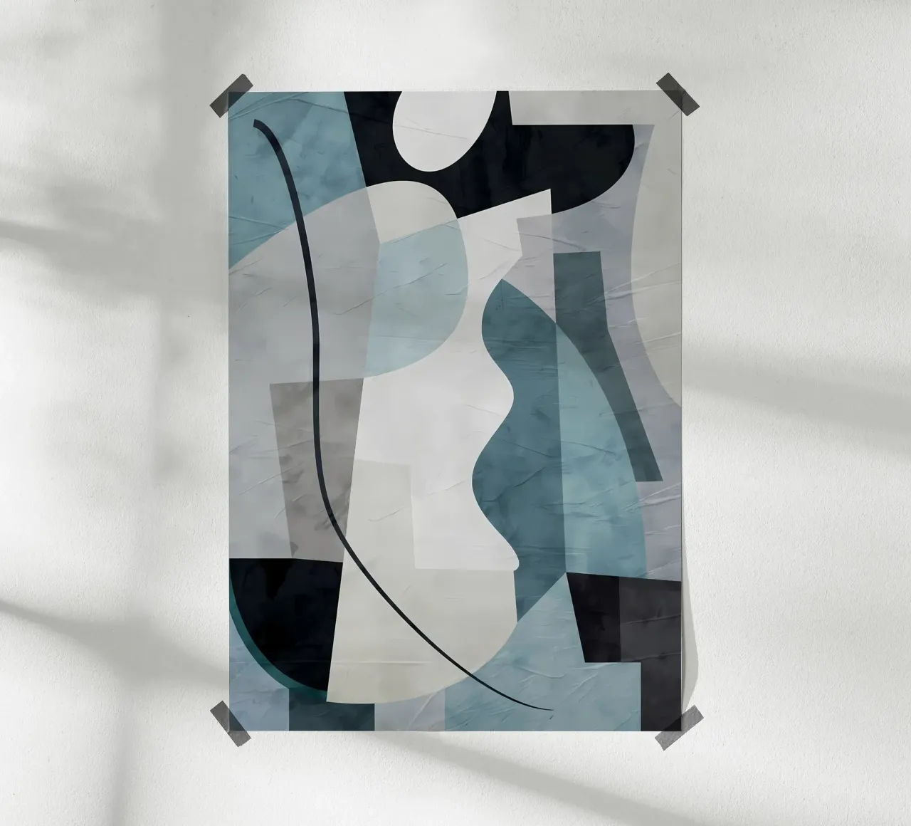 ASTRATTO GEOMETRICO 247A poster con telaio in plastica da Aiden Garcia