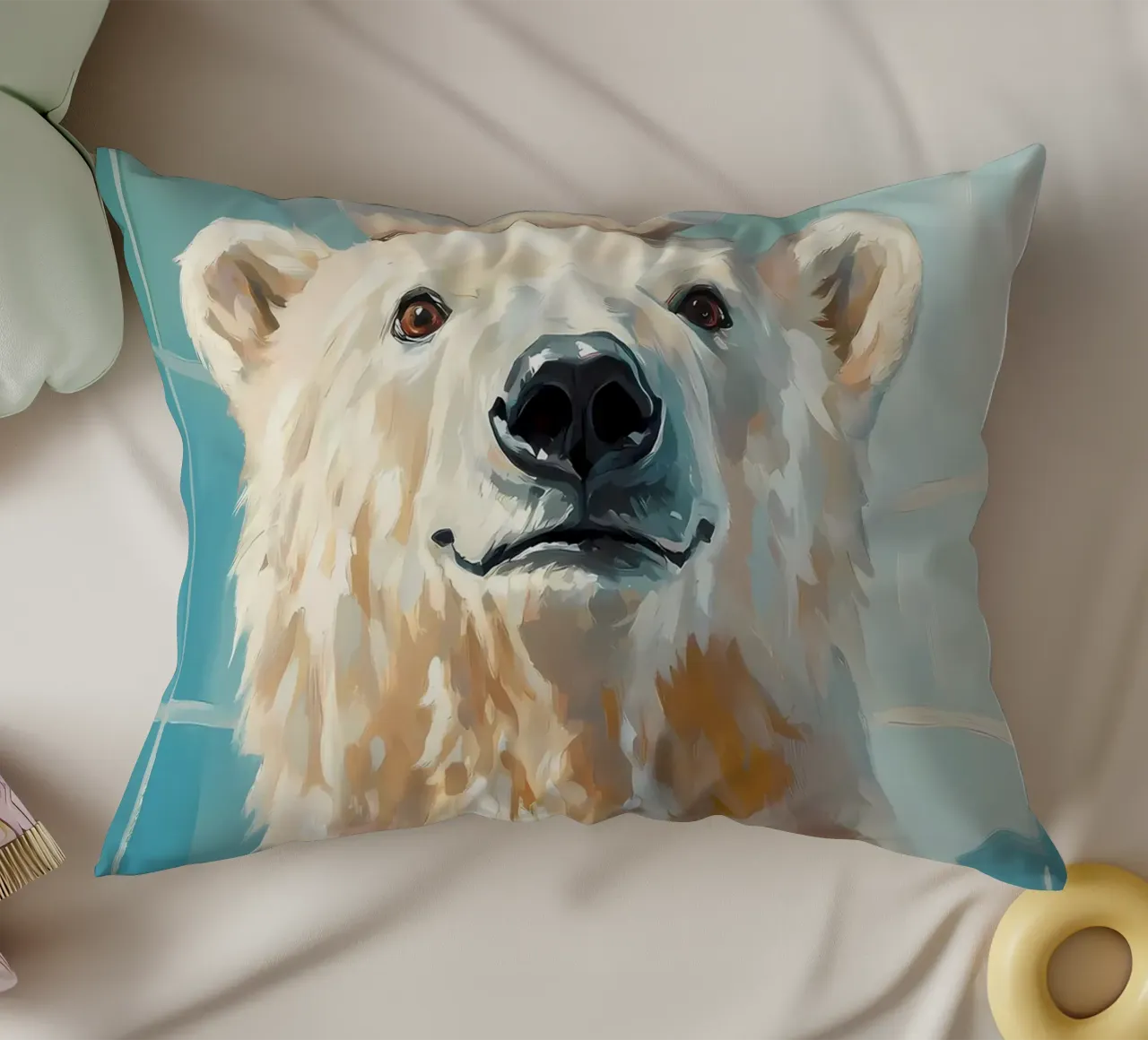 Orso polare con carta igienica cuscino da Adrian Patel