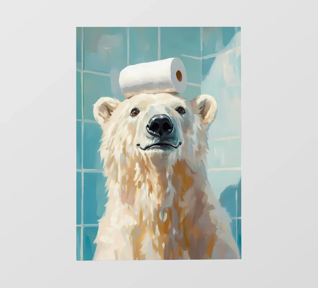 Polar Bear with Toilet Paper photo wallpaper by Adrian Patel