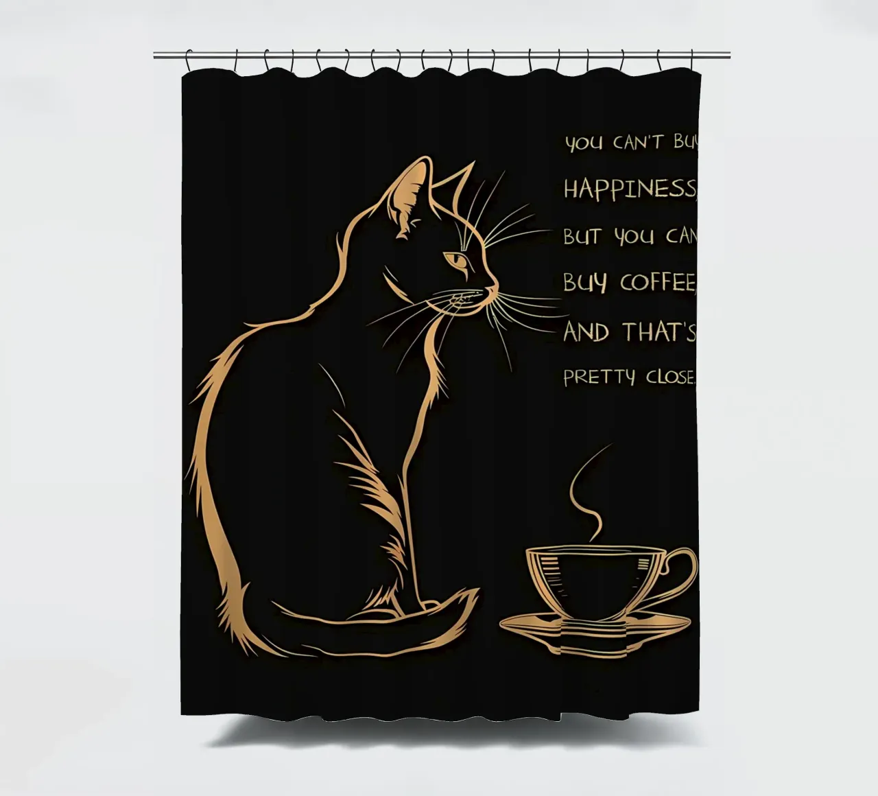 Buy coffee shower curtain by Bartosz Powalka