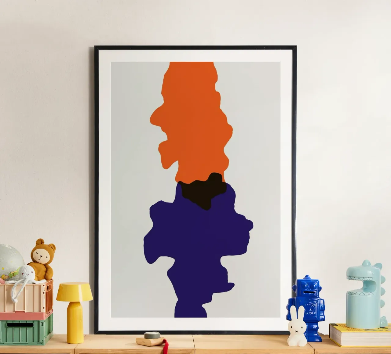 Cold Sea poster con telaio in legno da Tanja Schaub