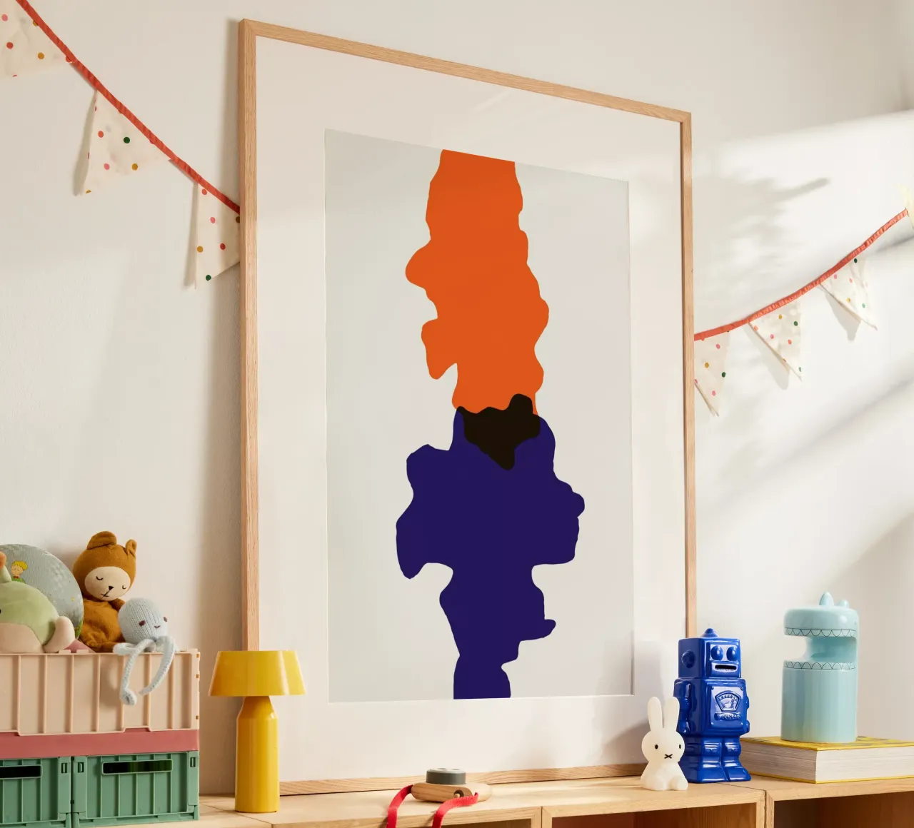 Cold Sea poster con telaio in legno da Tanja Schaub