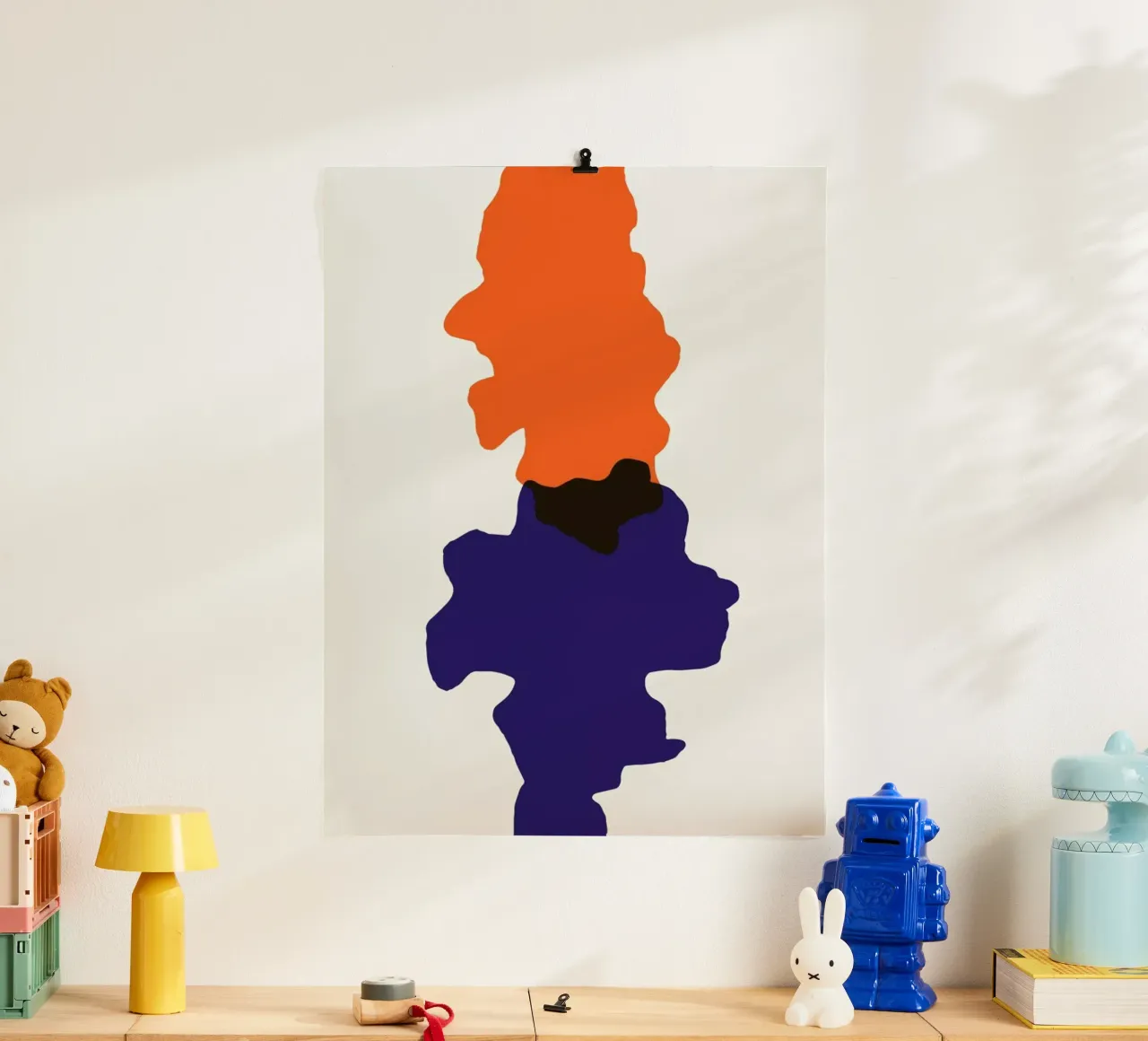 Cold Sea poster con telaio in legno da Tanja Schaub