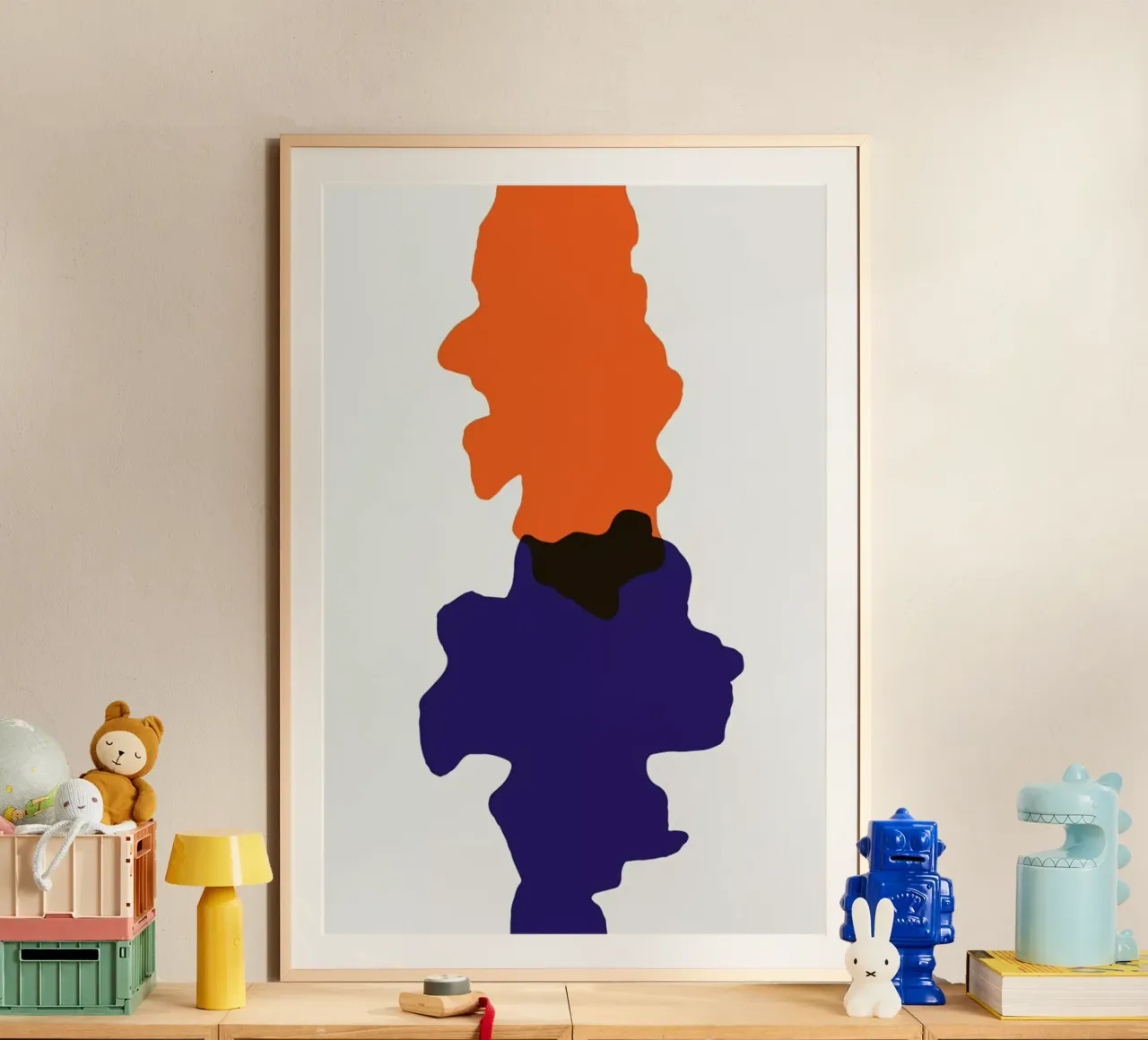 Cold Sea poster con telaio in legno da Tanja Schaub