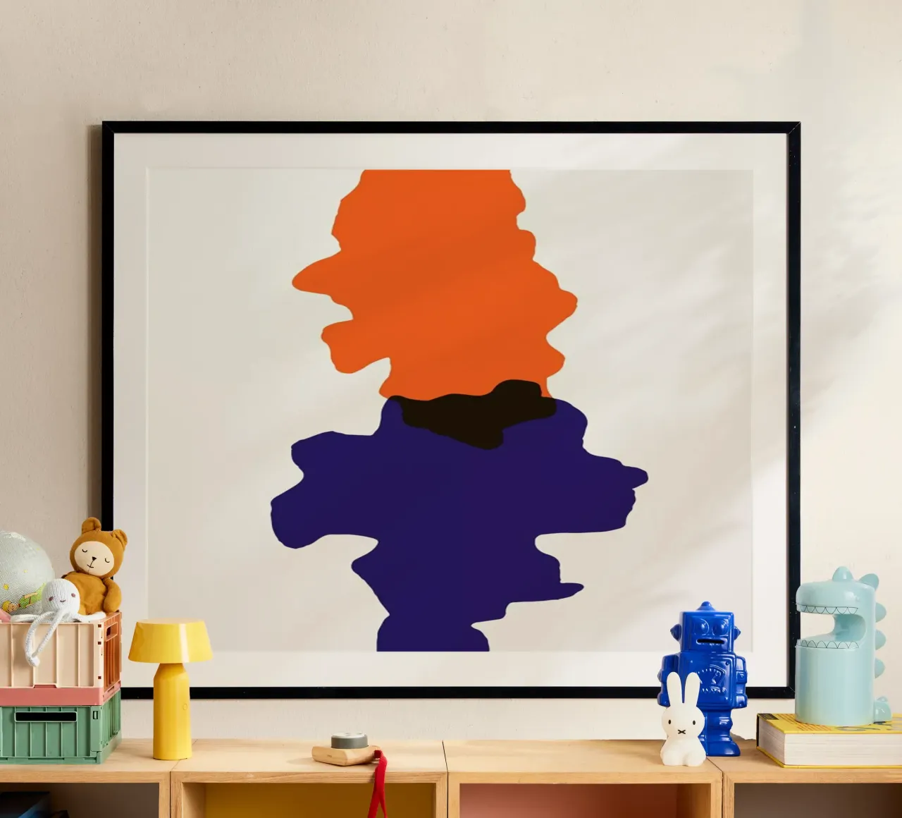 Cold Sea poster con telaio in legno da Tanja Schaub