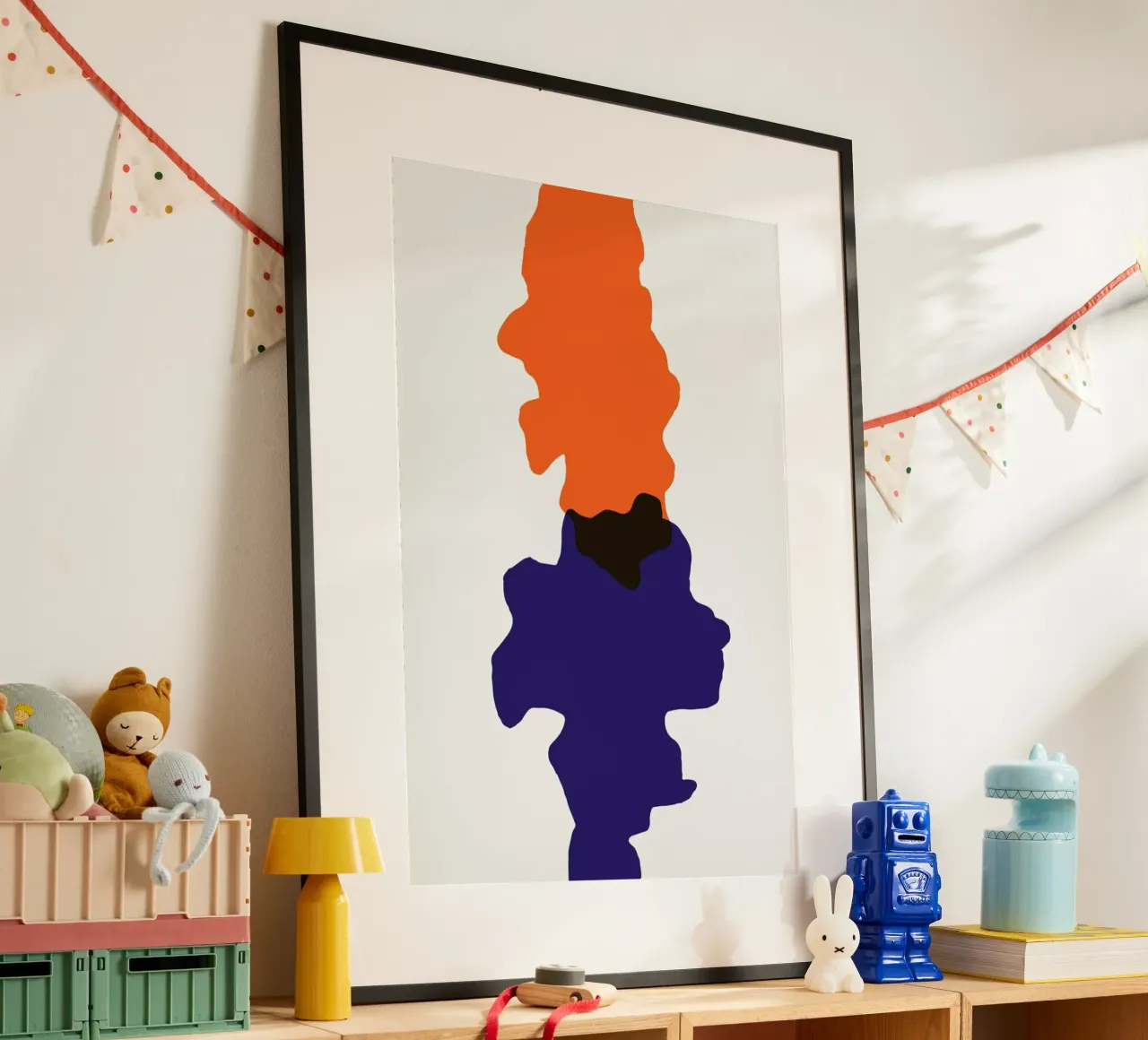 Cold Sea poster con telaio in legno da Tanja Schaub