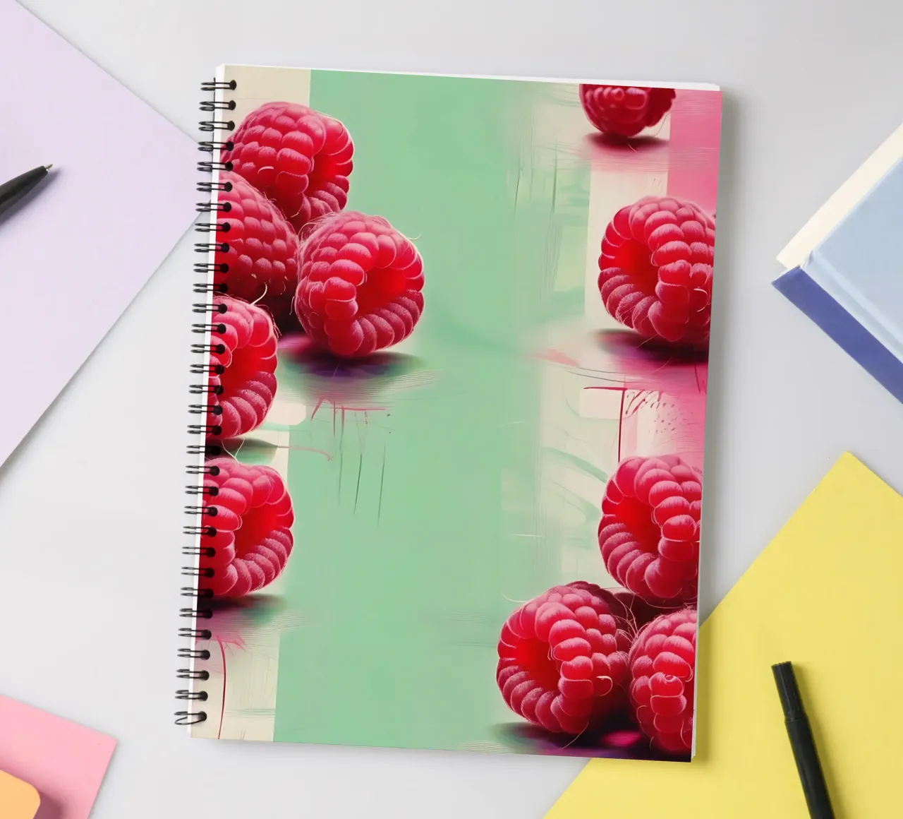 Lamponi_stile_A_4 diario ad anelli da Pink- und LoveArt by LK