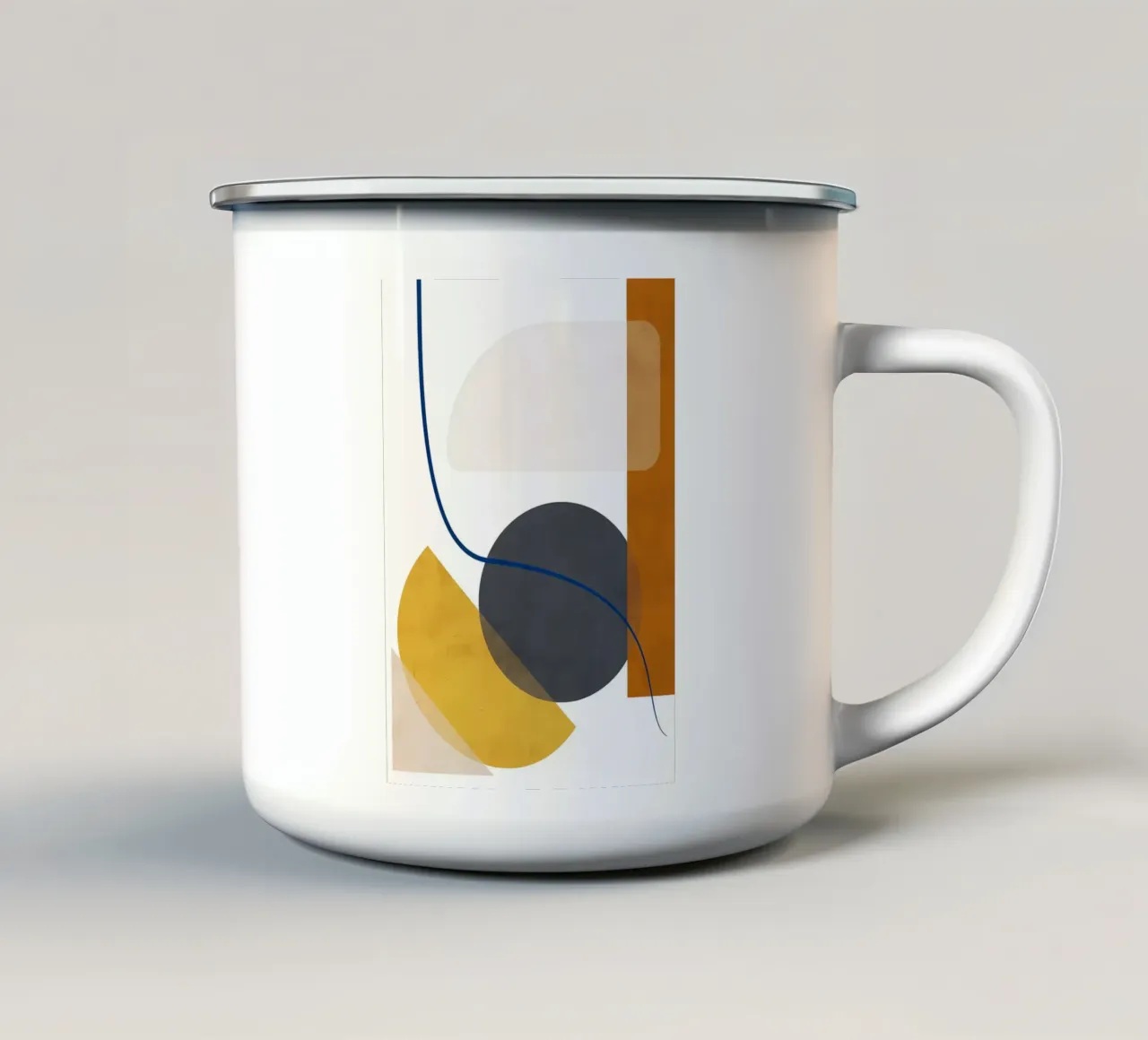 GEOMETRICO MINIMALISTA 78B tazza in smalto da Aiden Garcia