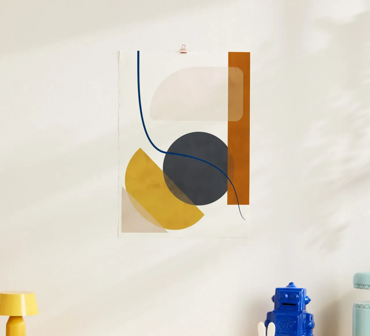 GEOMETRICO MINIMALISTA 78B poster con telaio in alluminio da Aiden Garcia